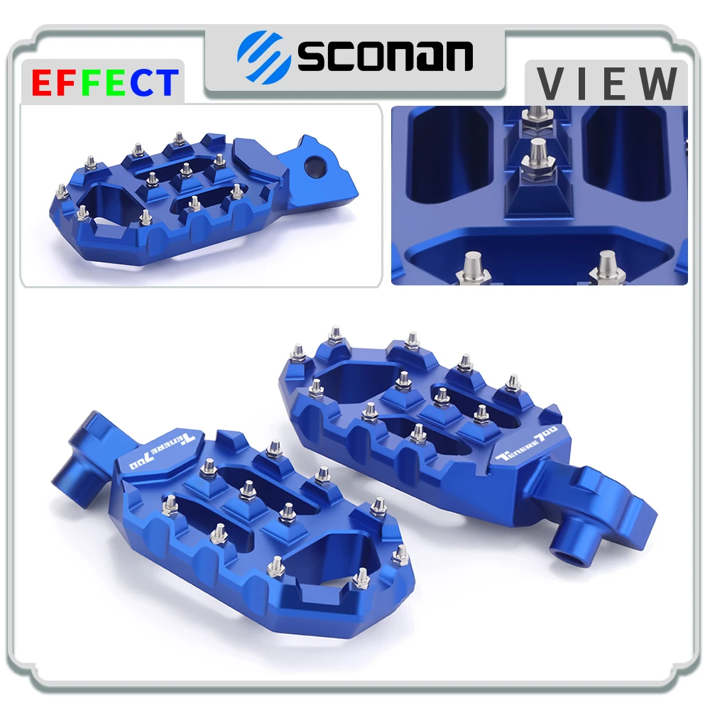 

2024 Motorcycle accessories CNC Aluminum For TENERE 700 TENERE700 2020 2021 2022 2023 2024 Foot Pegs Pedals FootRest Footpegs