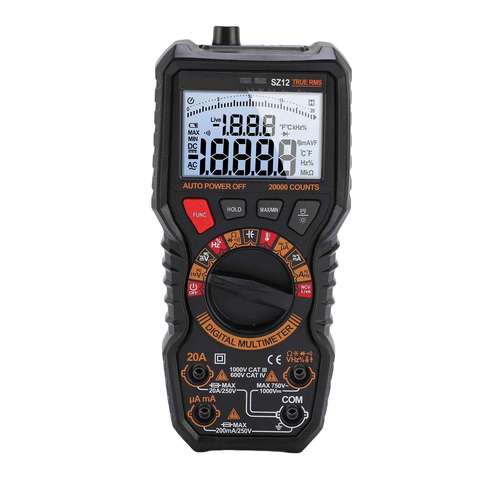 Digital Multimeter 20000 Counts, True RMS Auto-Ranging, NCV Voltage Tester, Measures AC/DC Voltage/Current, Resistance,