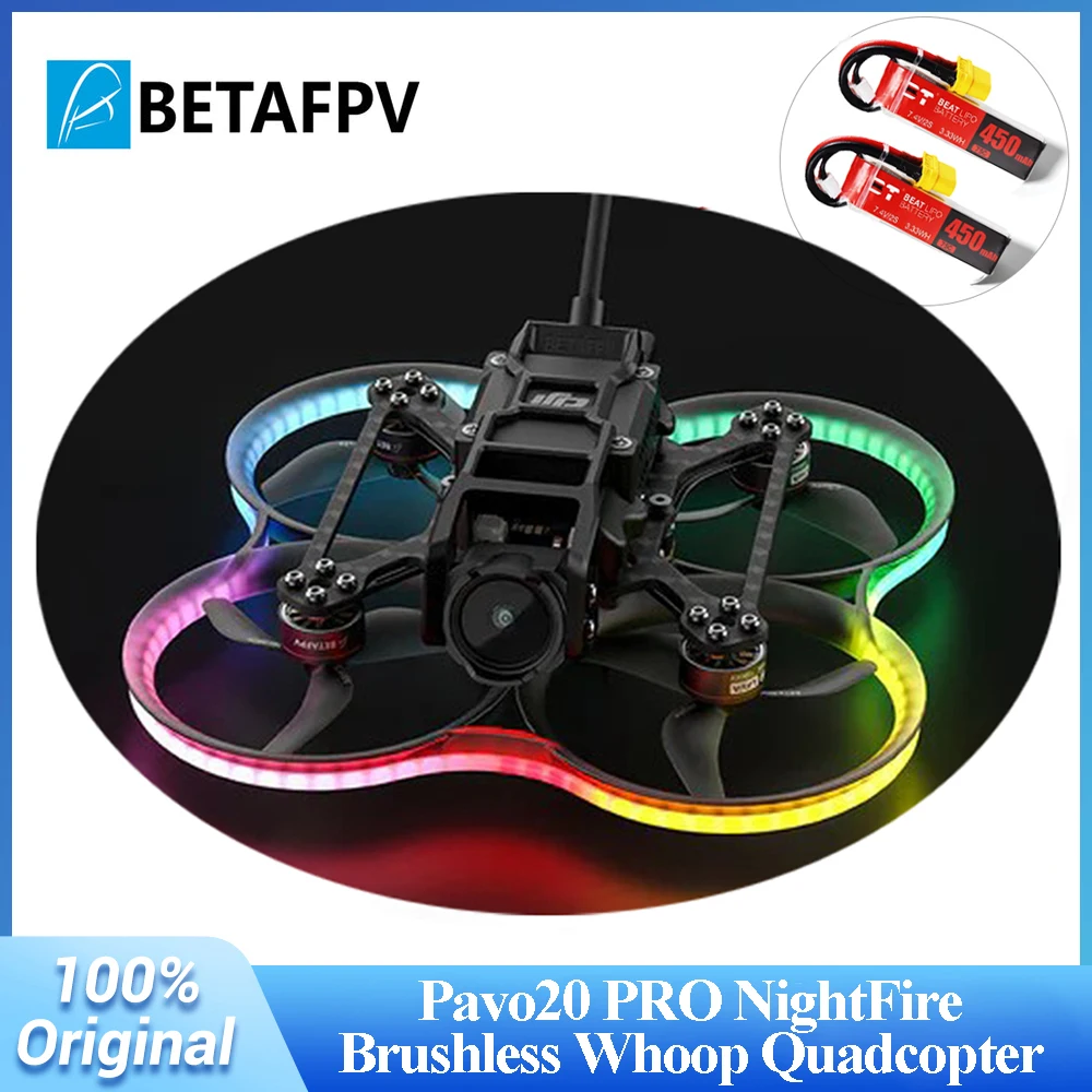 BETAFPV Pavo20 PRO NightFire Limited Version Brushless Whoop Quadcopter RGB LED 2.2'' ELRS Cinewhoop for DJI O3 Caddx RunCam