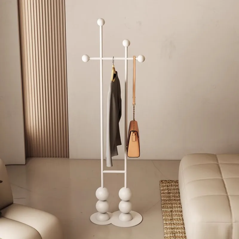 

Cream Modern Coat Rack Living Room Simple Open Bedroom Clothes Display Coat Racks Indoor Hall Tree Porte Manteau Furniture