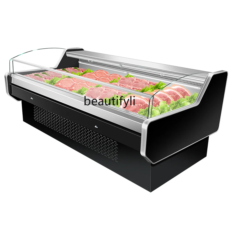 

Fresh meat cabinet, cold meat display cabinet, commercial fresh pork, cooked food, refrigerated cabinet, supermarket freezer