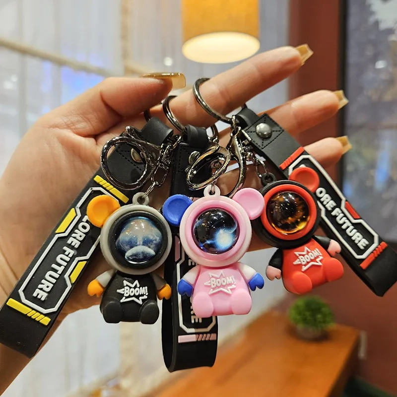 Roaming Star Bear Astronaut Keychain Creative Car Keychain Pendant Female Couple Gift Doll