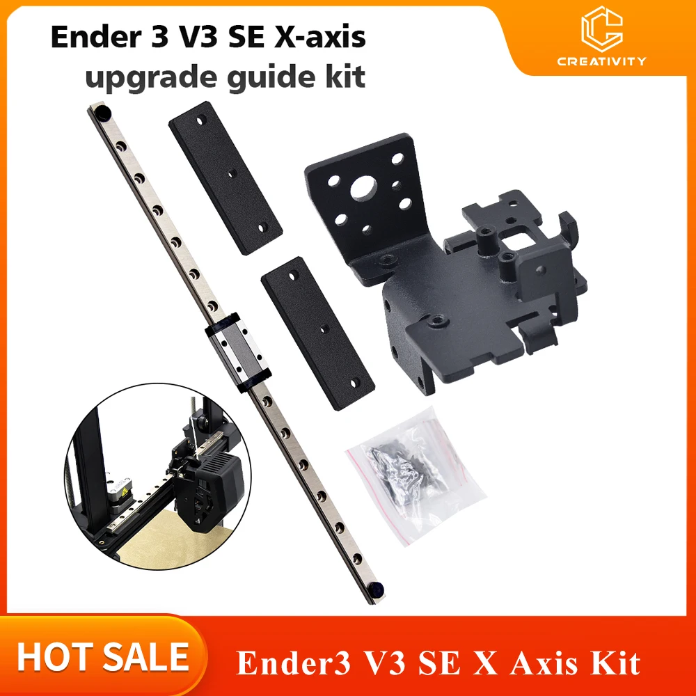 

Ender3 V3 SE Linear Rail Guide Upgrade kit X-Axis y Axis Upgrade Kit With Backplate MGN9H 300mm Linear Rail For ender-3 v3 se