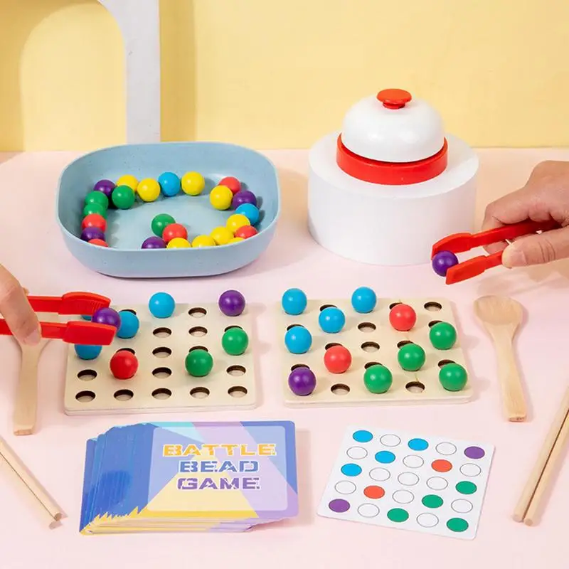 

Clip The Beads Game Number Color Cognitive Bead Matching Game Early Educational Toys Parent-Child Interactive Bead Game For Boys