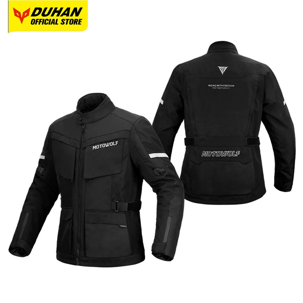 Winter Motorcycle Riding Jacket Windproof Warm Motor Riding Jacket Rally Suit Reflective Motocross Jacket Removable Inner Liner