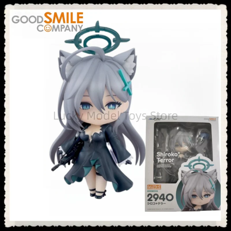 In Stock 100% Original Nendoroid #2940 Shiroko Terror Blue Archive 100mm Non‑Scale Action Figure Q Version Anime Doll