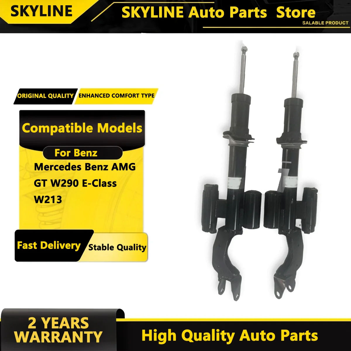 SKYLINE 2x Front Left & Right Shock Absorber for Mercedes Benz AMG GT W290 E-Class W213