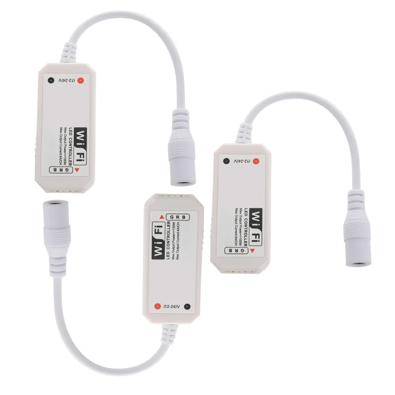 وحدة تحكم عن بعد ABGE-3X LED تعمل مع التحكم الصوتي Alexa/Google Home لتغيير أضواء شريط LED 5050/3528 RGB