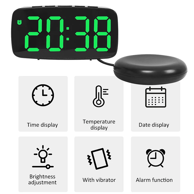 Super Loud Vibrating Alarm Clock with Bed Shaker Multifunctional Table Clocks for Heavy Sleeper Deaf Hard of Hearing Snooze - AliExpress 15 Super Loud Vibrating Alarm Clock with Bed Shaker Multifunctional Table Clocks for Heavy Sleeper Deaf Hard of Hearing Snooze - AliExpress 15