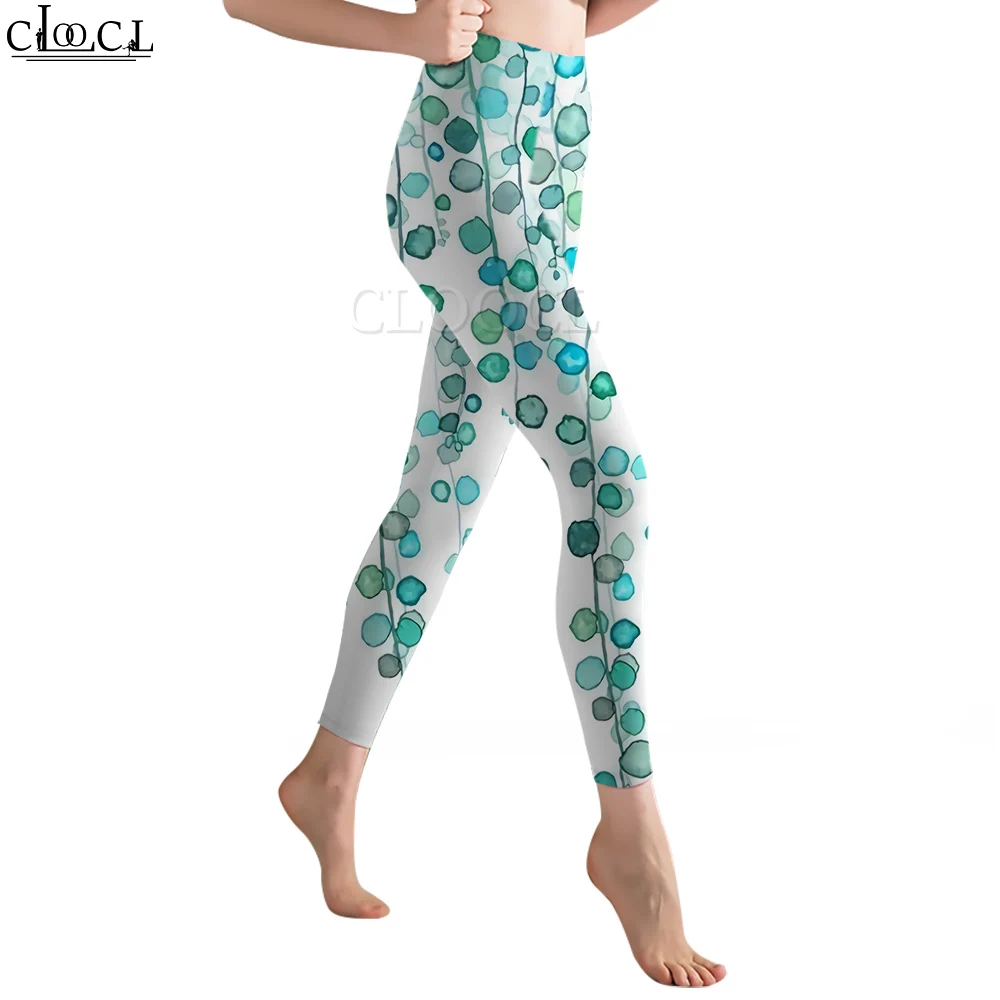 CLOOCL New Women Legging Green Vines Pattern 3D Printed Trousers High Waist Stretch Sports Legging Jogging Fitness Yoga Pants