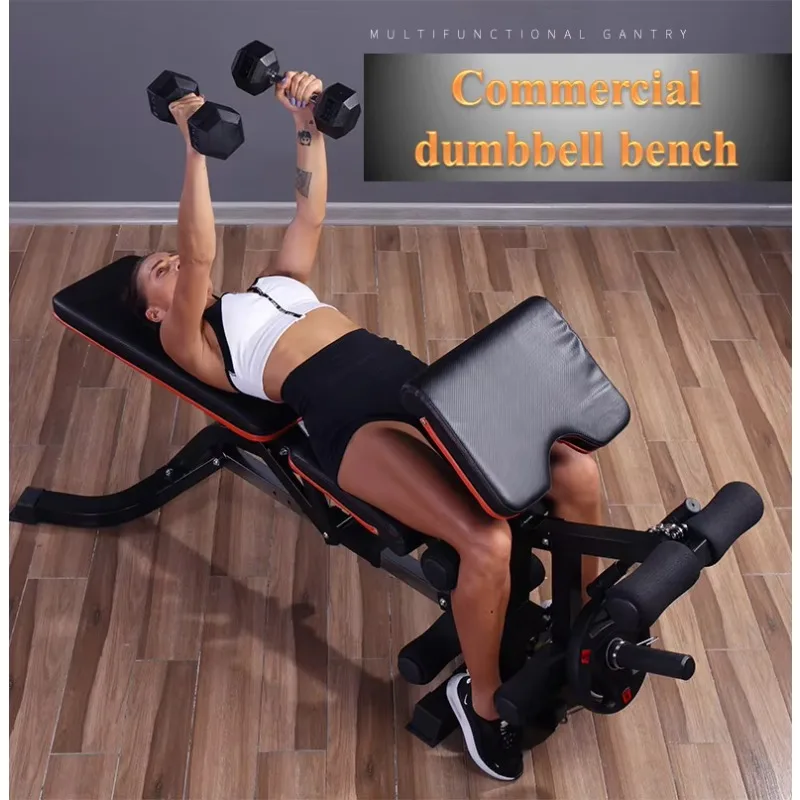 2025 Hot Sale Fitness Equipment Dumbbell Bench Household Foldable Fitness Chair Multifunctional Sit-Up Board - Space-Saving