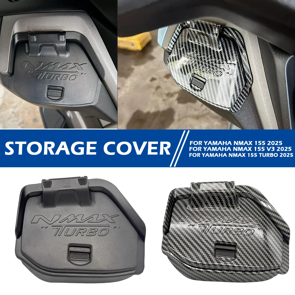 

Accessories Tool Box Left Side Storage Cover Lid Side Pocket Waterproof Cover For Yamaha NMAX 155 NMAX155 V3 Turbo 2025 Model