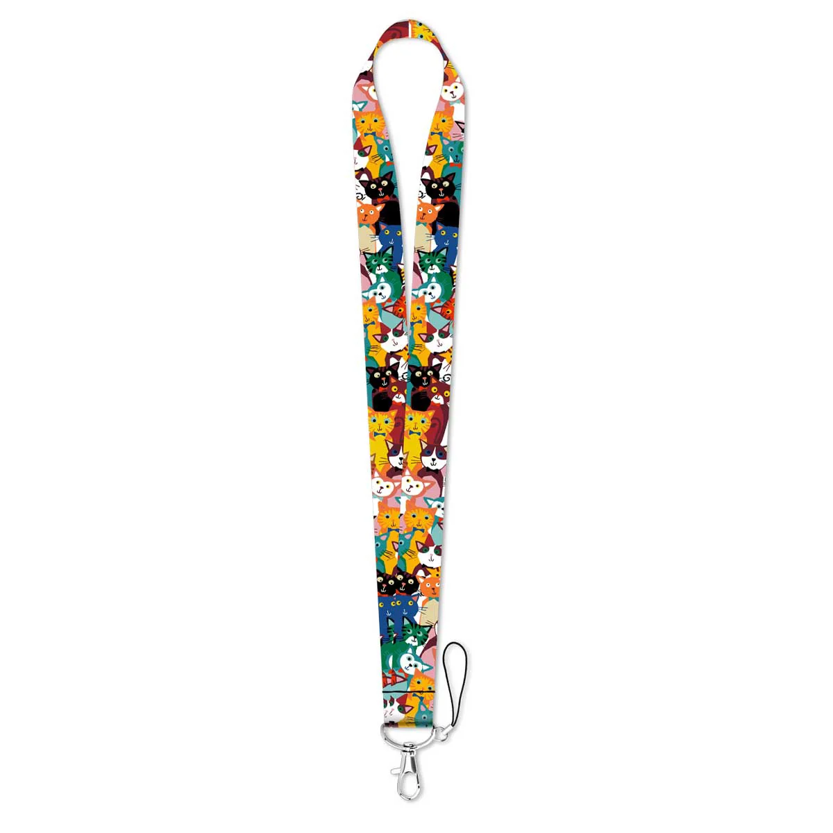 Cartoon Cat Neck Strap Cute Animal Lanyards for Key ID Card Gym Cell Phone Strap USB Badge Holder Rope Pendant Key Chain Gift