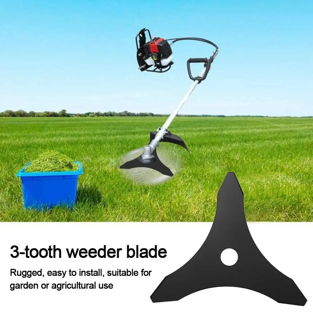 Durable Steel Blade Grass Trimmer 3 Teeth Brush Cutter Strimmer Brushcutter Mower Cutter Blade