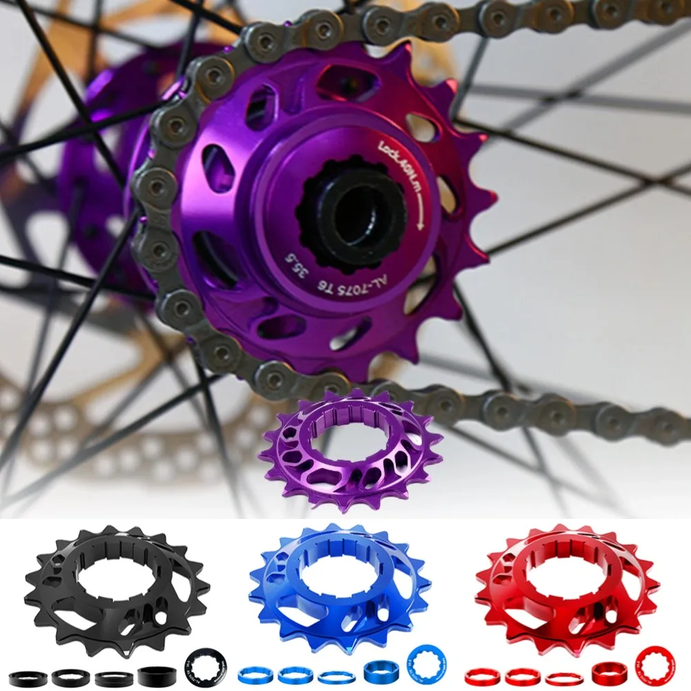 

Single Speed Flywheel Conversion Kit 18T Cassette Cog MTB Road Bike Sprocket for Freewheel Chain 7075 aluminum alloy