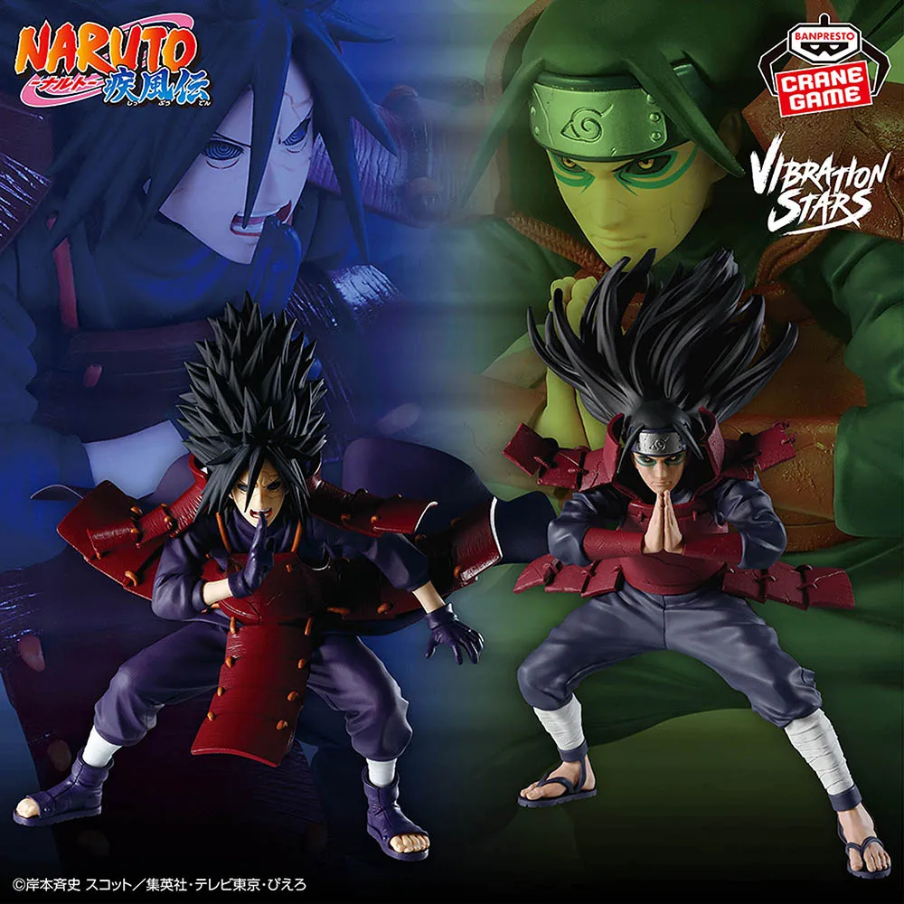 Naruto Shippuden Trillingen Sterren Senju Hashirama Uchiha Madara Anime Figuur Actie Beeldje BANPRESTO Model Speelgoed Vakantie Geschenken