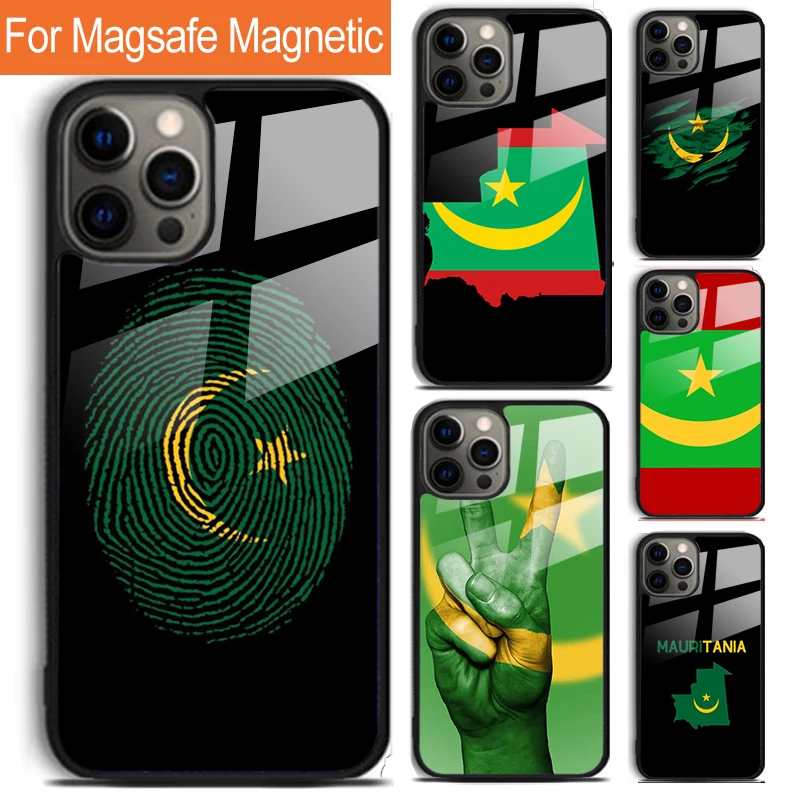 

Чехол для телефона с флагом Мавридании для iPhone 17, Air 16, 15, 14, 12, Pro Max Plus Magsafe, магнитный чехол для беспроводной зарядки