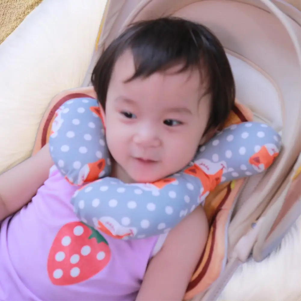 New Baby Pillow Protective Travel Car Seat Head Neck Support Pillows Newborn Children U Shape Headrest Toddler Cushion 0-3 Years