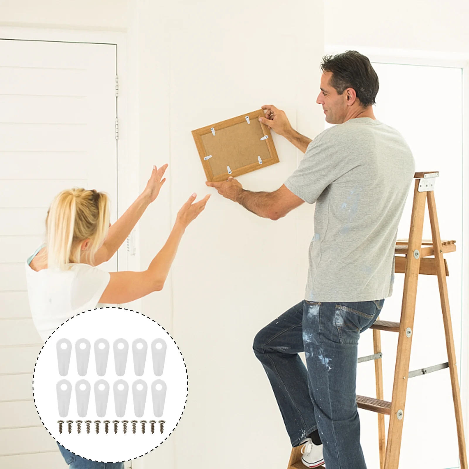 Screen Tablet Frame Picture Turn Buttons Hanging Photo Accessories Coat Hangers