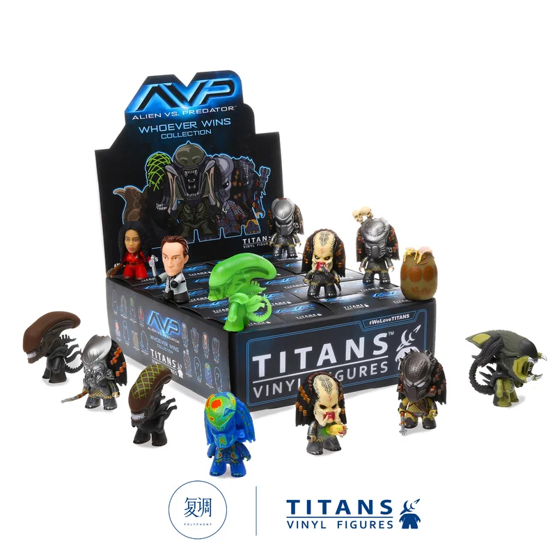 

Genuine Titans Alien Vs Predator Blind Box Movie Collectible Desktop Decor Action Figure Collection Decoration Model Toy Gifts