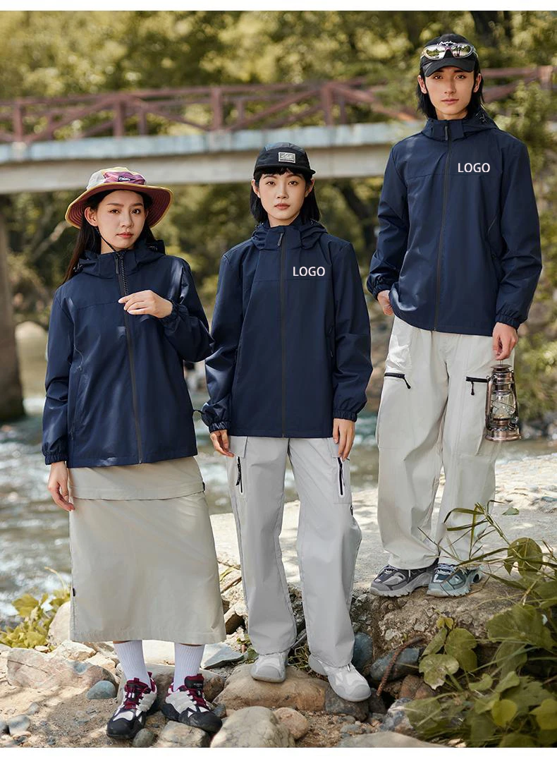 

Уличная ветровка с логотипом на заказ — водонепроницаемый ветрозащитный устойчивый к истиранию верх, профессиональная уличная защитная одежда