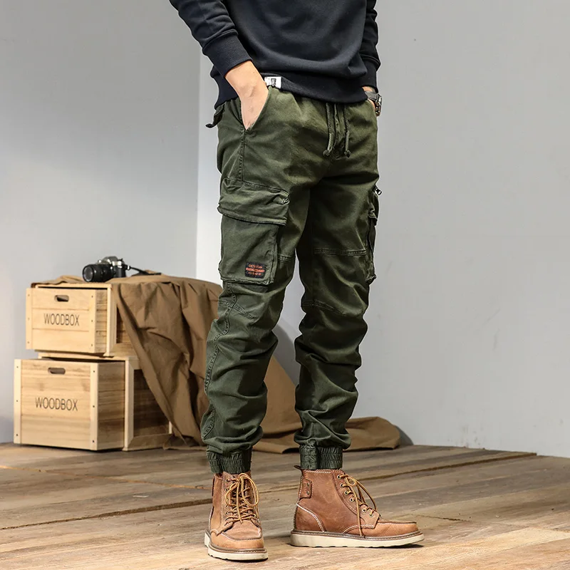 CAAYU Joggers Cargo Pants uomo Casual Y2k multitasche pantaloni maschili pantaloni sportivi Streetwear Techwear Tactical Track pantaloni neri da uomo