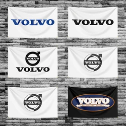 90*150CM V-VOLVOs Car Flag Polyester Digital Printing Banner for Garage Wall Art Indoor Decoration With Brass Grommets