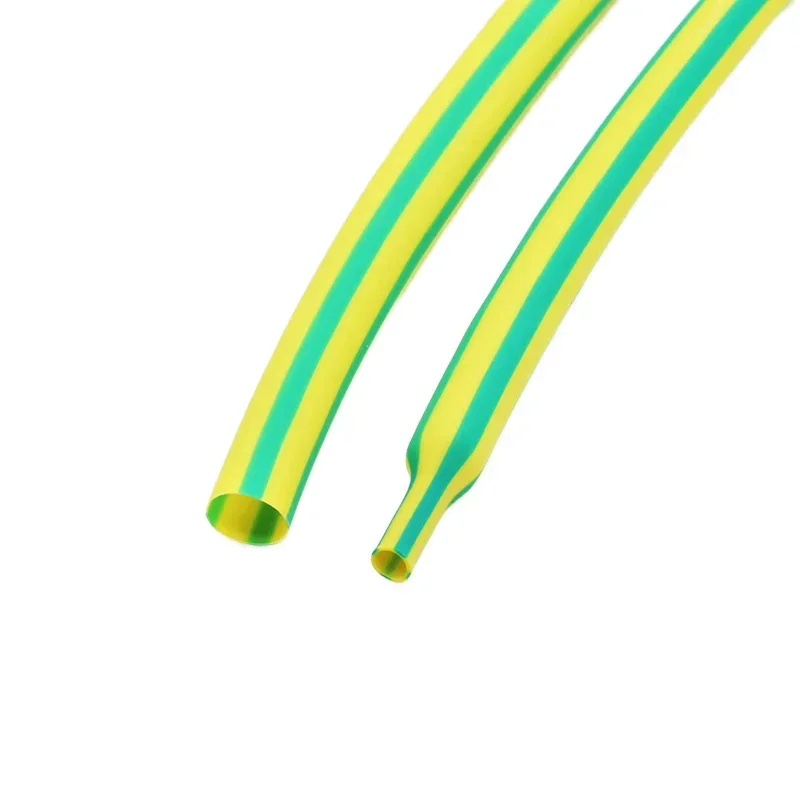 1Meter Yellow Green Diameter 3 1 4 2 6 8 10 mm PE Heat Shrink Tubeing 2:1 Shrink Ratio Insulated Wire Shrink Wrap Protect Tube