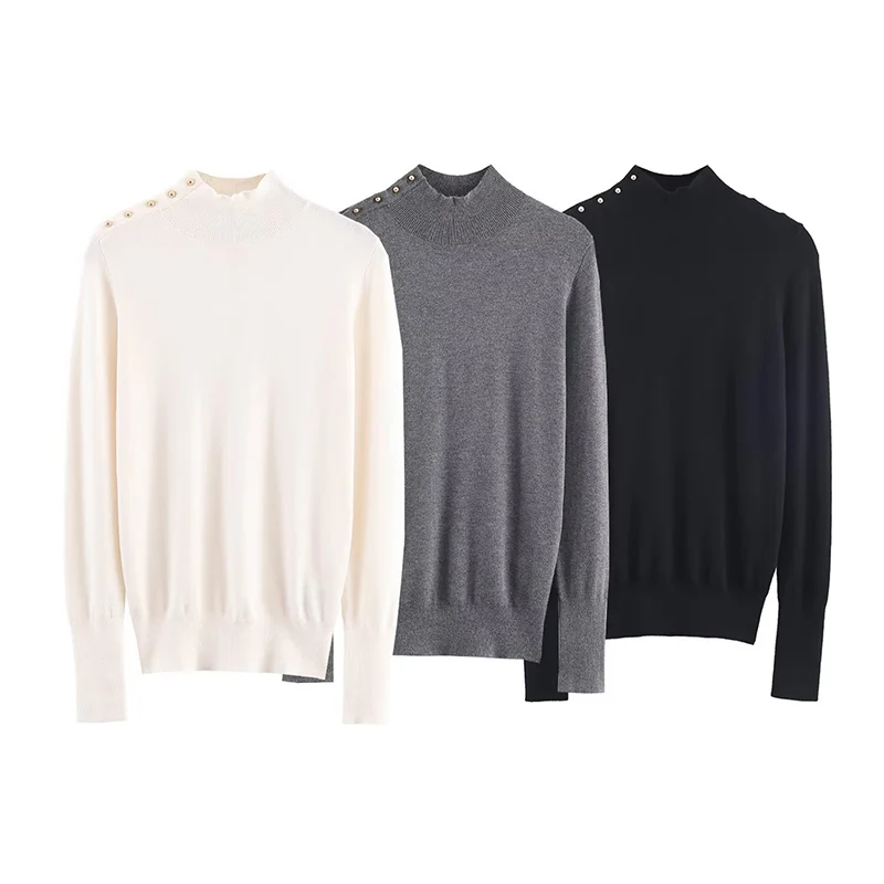 เสื้อสเวตเตอร์ผู้หญิง ฤดูใบไม้ร่วง 2025 แฟชั่นใหม่ ยืดหยุ่น ทรงเข้ารูป คอทรงโอ ดีไซน์หรูหรา สไตล์ชิค อุ่นสบาย เหมาะกับวัยรุ่น ใส่เที่ยวได้