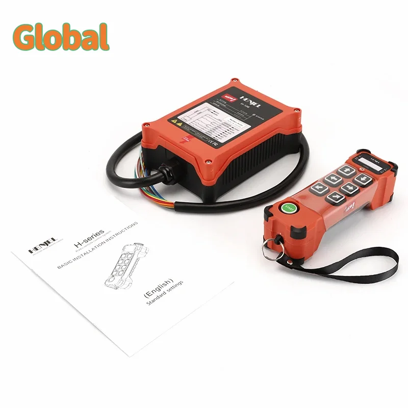 HENJEL H106 6 ปุ่มอุตสาหกรรมไร้สายวิทยุเครนรีโมทคอนโทรลรอกเหนือศีรษะ Bridge TRACK Crane CONTROLLER