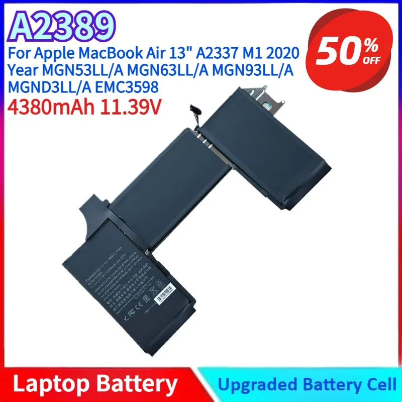 

New Laptop Battery A2389 For Apple MacBook Air 13" A2337 M1 2020 Year MGN53LL/A MGN63LL/A MGN93LL/A MGND3LL/A EMC3598 Batteries