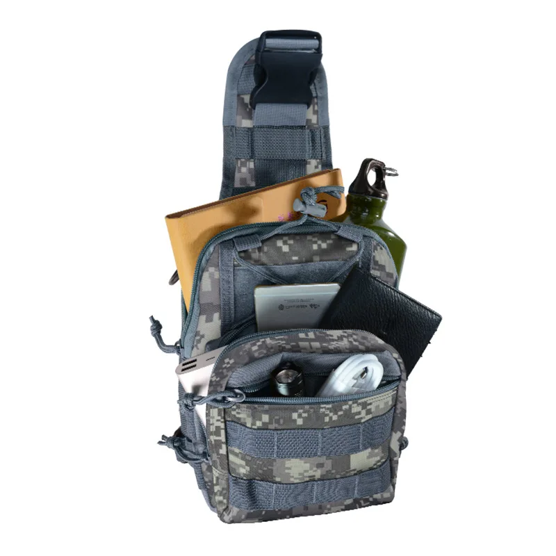 Military Bag Military Camouflage Oxford Cloth Crossbody Bag Men\'s Crossbody Bag Sports Outdoor Tactical Chest Bag