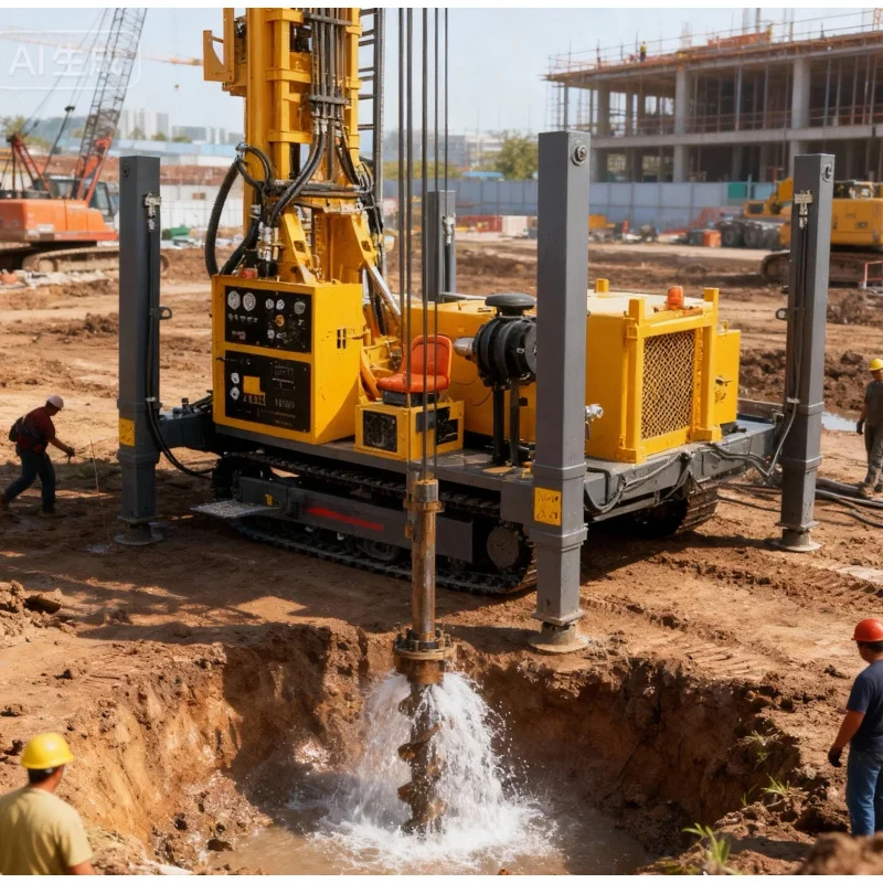 XSL12/600A Platform Truck-Mounted Water Well Drilling Rig 1200 M Bearing Pump Electric Motor Oil And