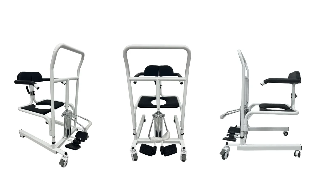 AIROW Home Medical Patient Lift Table Hydraulic Swivel Chair Wheelchair to Car Bed Disabled Shower Swivel Chair