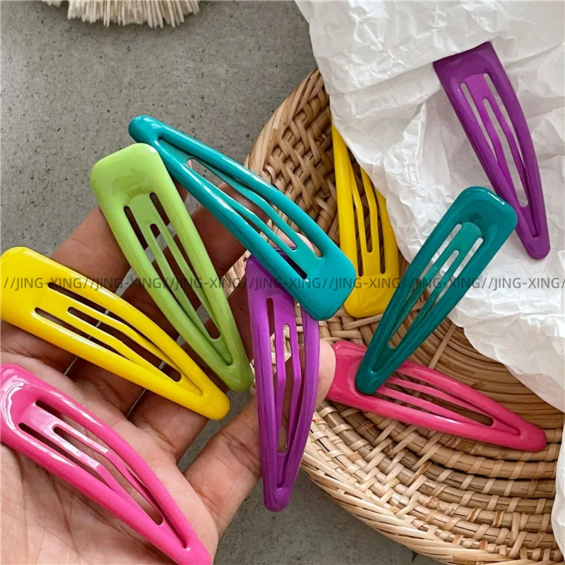 2026 Neu 8er-Set Pastellfarbene Harz-Haarspangen mit Wassertropfen-Design, Niedliche Emaille-Snap-Haarspangen, Cremefarbene Seitenhaarspangen für Mädchen – Detail 6