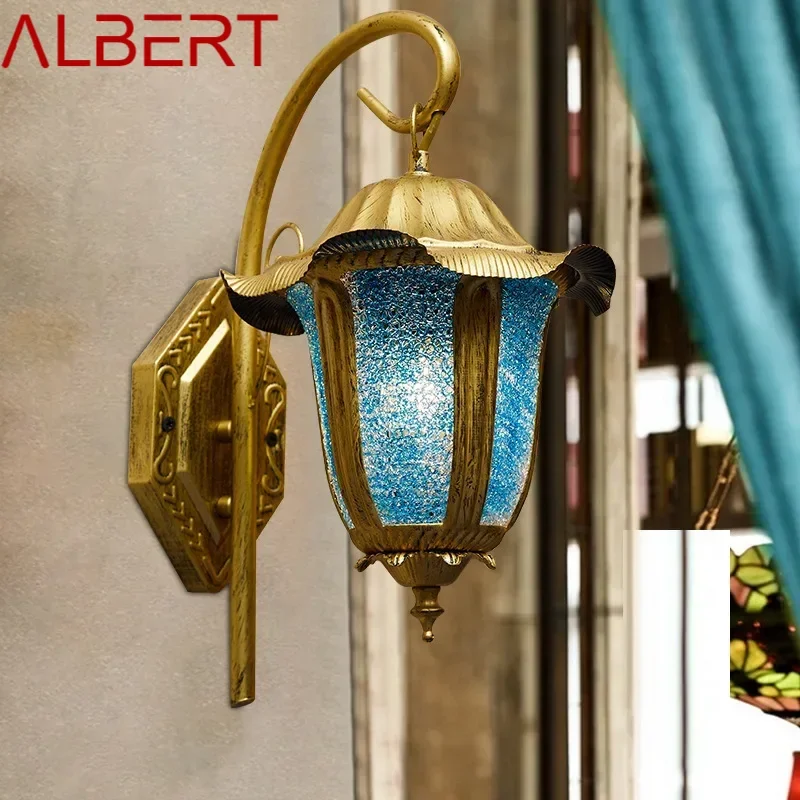 ALBERT Southeast Bohemian Regional Style Indoor Wall Lamp LED Creative Glass Bedside Sconce Light for Home Bedroom