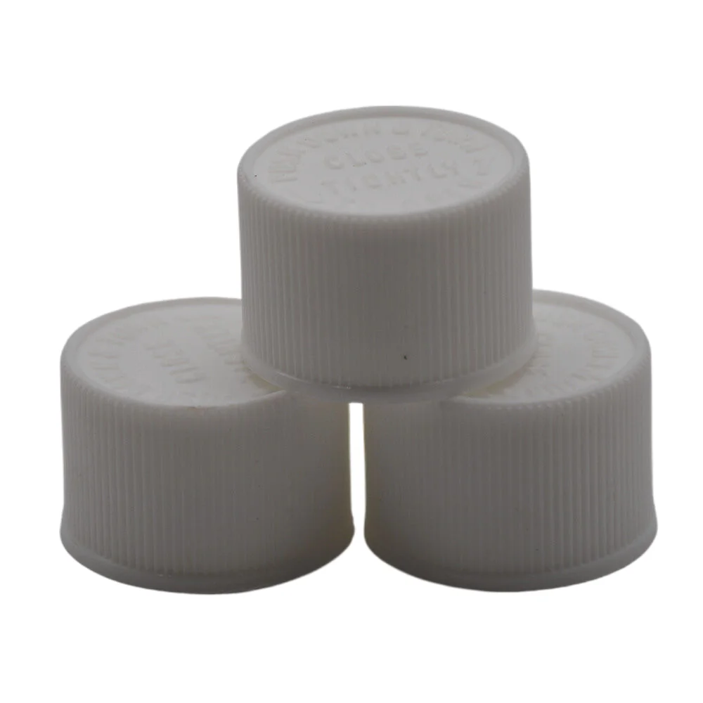 25pcs/lotWhite 20mm Double-layer Bottle Cap,Childproof Lid,Press&Turn Plastic Cap with Aluminum Foil Gasket Inside