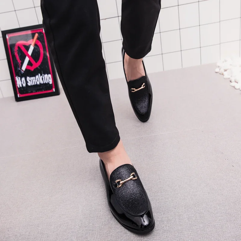 Fashion Pointed Toe business Dress Shoes Men Loafers Leather Oxford Shoes for Men Formal Mariage slip on Wedding party Shoes k3