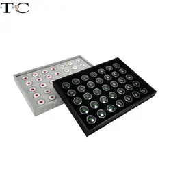 Acrylic Transparent Round Bare Diamond Box Jewelry Storage Display Tray Diamond Gem Storage Tray Counter Display Rack