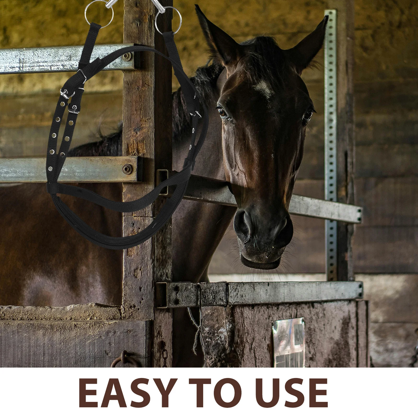 حبل الرسن مادة النايلون شديدة التحمل، لمسة نهائية ناعمة للتدريب، مثالية لركوب الخيل، رسن حبل الحصان