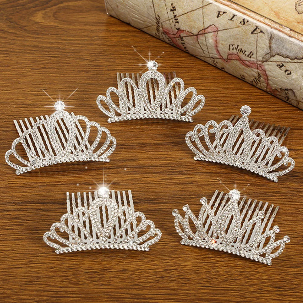 Crown Headdress Children\'s Birthday Gift Korean Version Of The Princess Performance Comb Hair Accessories Hairpin Bridal Tiara