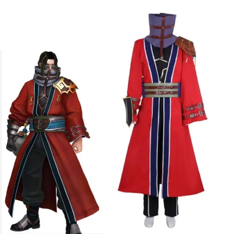 

Final Fantasy X Auron Косплей Костюм Красные мужские костюмы Полный комплект наряд для вечеринки на Хэллоуин