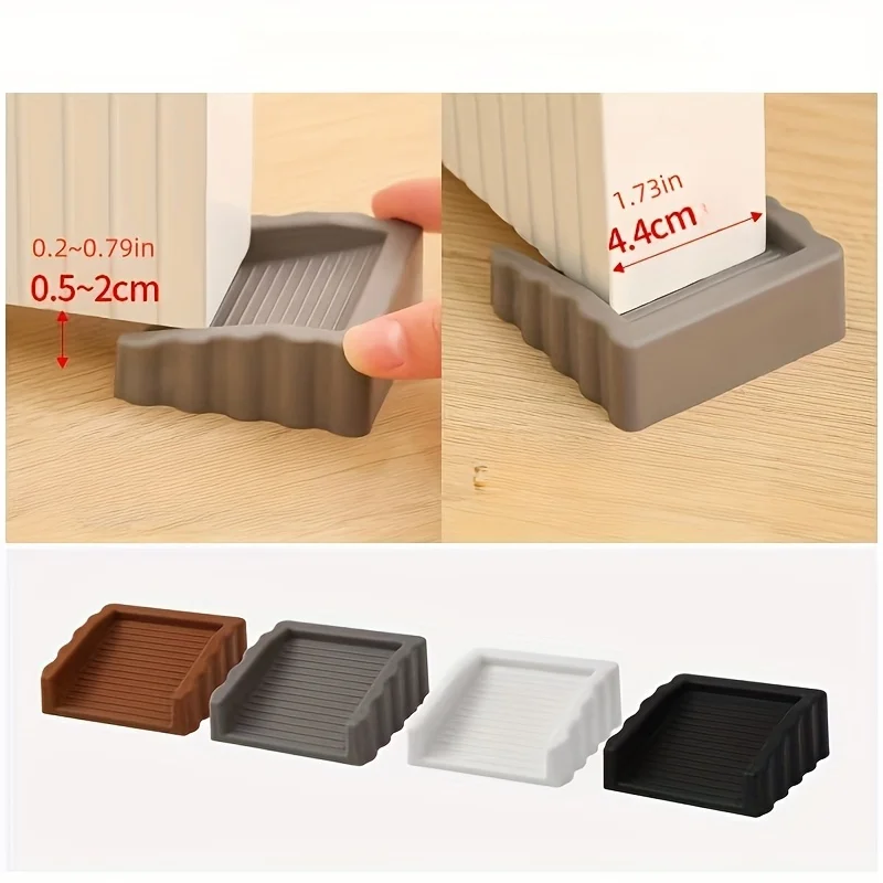 2pcs Non-Slip Door Stopper, 4-Color Door Wedge for Home Office, Pet-Safe Door Holder for Gaps – Silent Door Guard for Bedroom