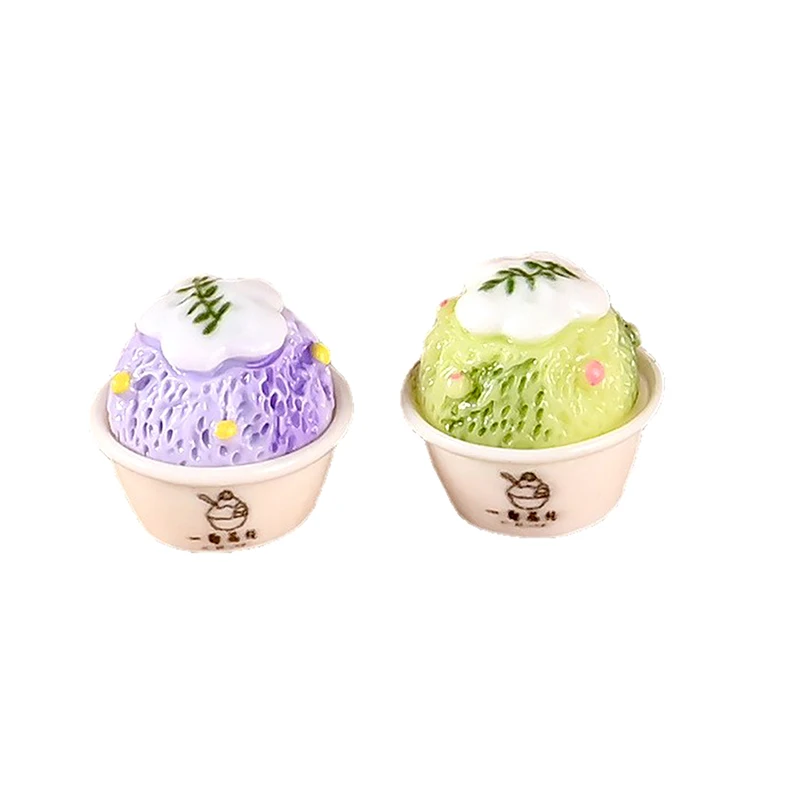 6 pçs/set casa de bonecas sorvete smoothie jam sorvete cone modelos em miniatura cozinha decoração para casa brinquedo comida crianças fingir jogar brinquedos-brinquedo