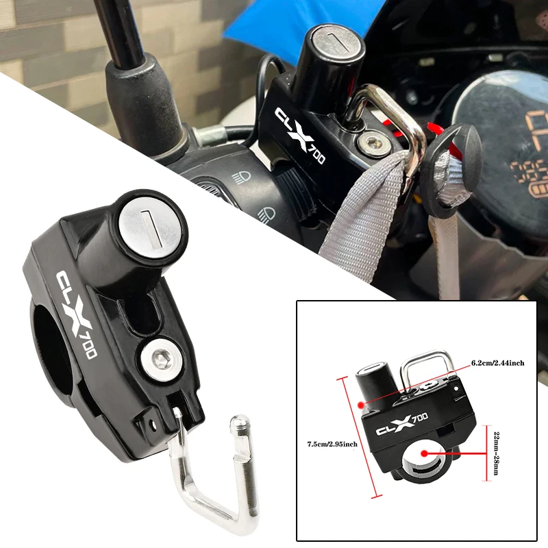 Para CFMOTO CLX700 700CLX 700 CLX accesorios de motocicleta cerradura de casco antirrobo cerraduras de seguridad para casco de bicicleta con 2 llaves