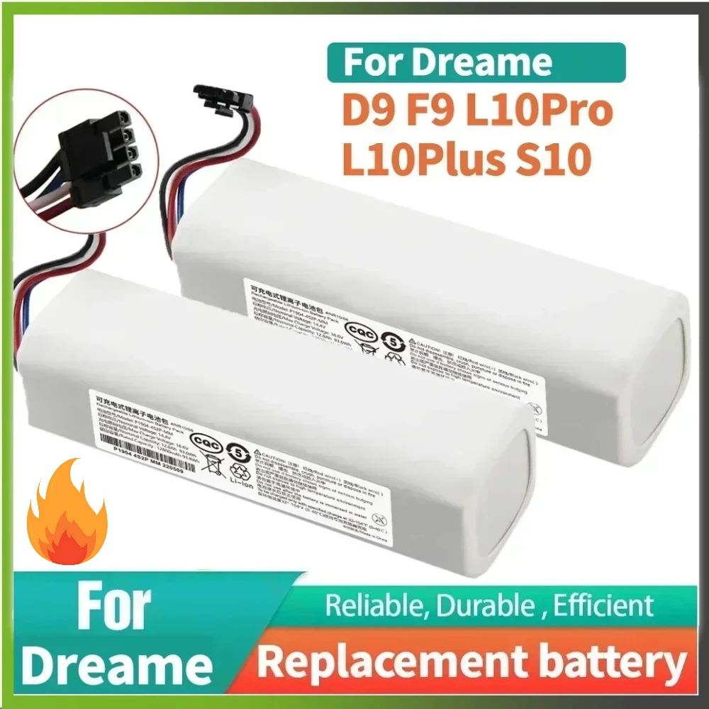 

P2008-4S2P-MMBK 14V 12800mAh Replacement Battery For Dreame F9 D9 L10 Pro Plus RLS3 RLS5 RLS5L RLS5D Accessories Parts