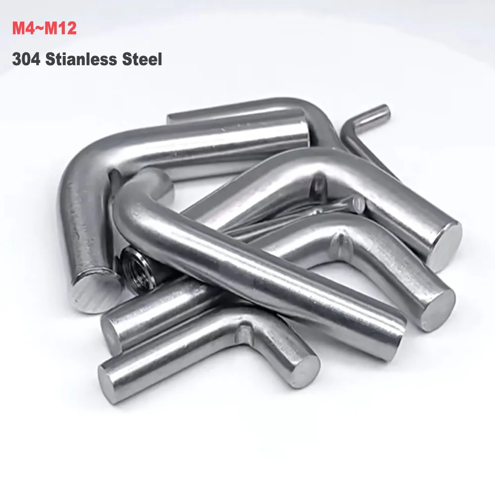 304 Stainless Steel Bent 7 Shape Hook L Shape Hook Round Steel Weldable Special Shaped Hooks