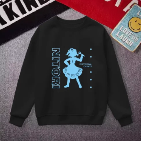 

Anime Touhou Project Kawashiro Nitori Round Neck Hoodie Cosplay Costume Autumn Winter Men Women Coat Loose Jacket Tops Gifts XT