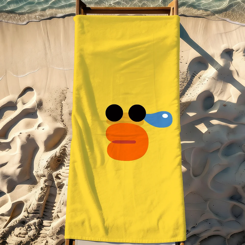 Cartoon Cute S-Sally-S Duck Towel Sports Quick Dry Travel Camping Gear Sandproof Soft Light Large Beach Towel