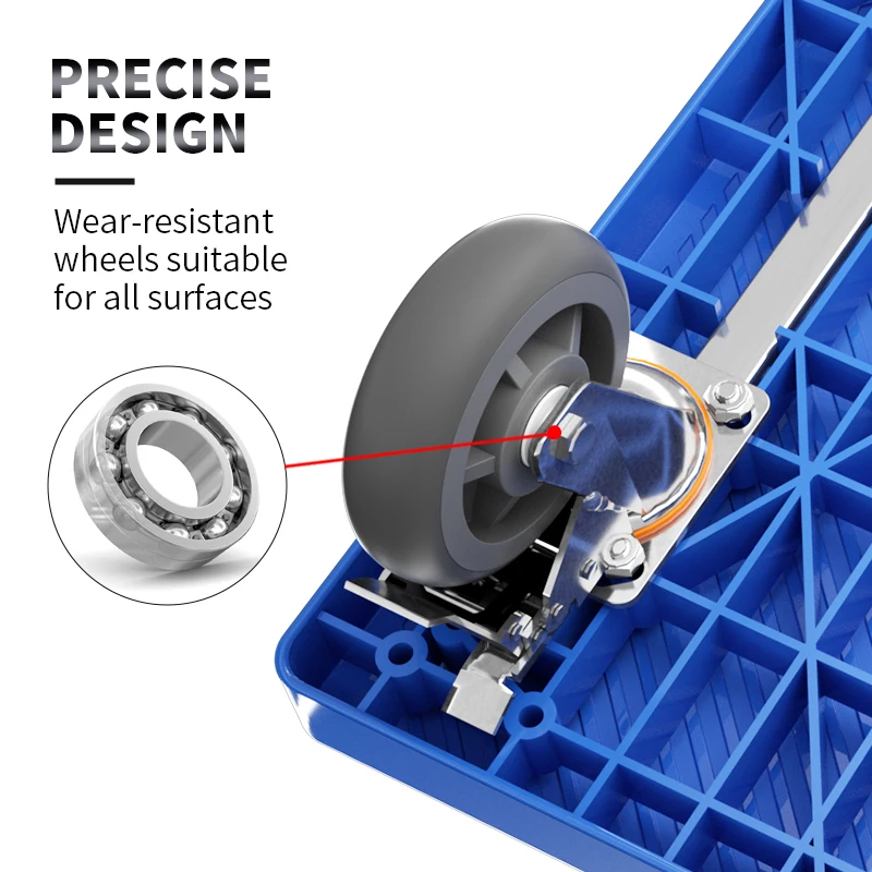 عربة منصة قابلة للطي ، منصة بلاستيكية ، مقبض شاحنة يدوية ، دوللي ، دفع بأربع عجلات ، جديد ، عرض رائع ، عربة قابلة للطي